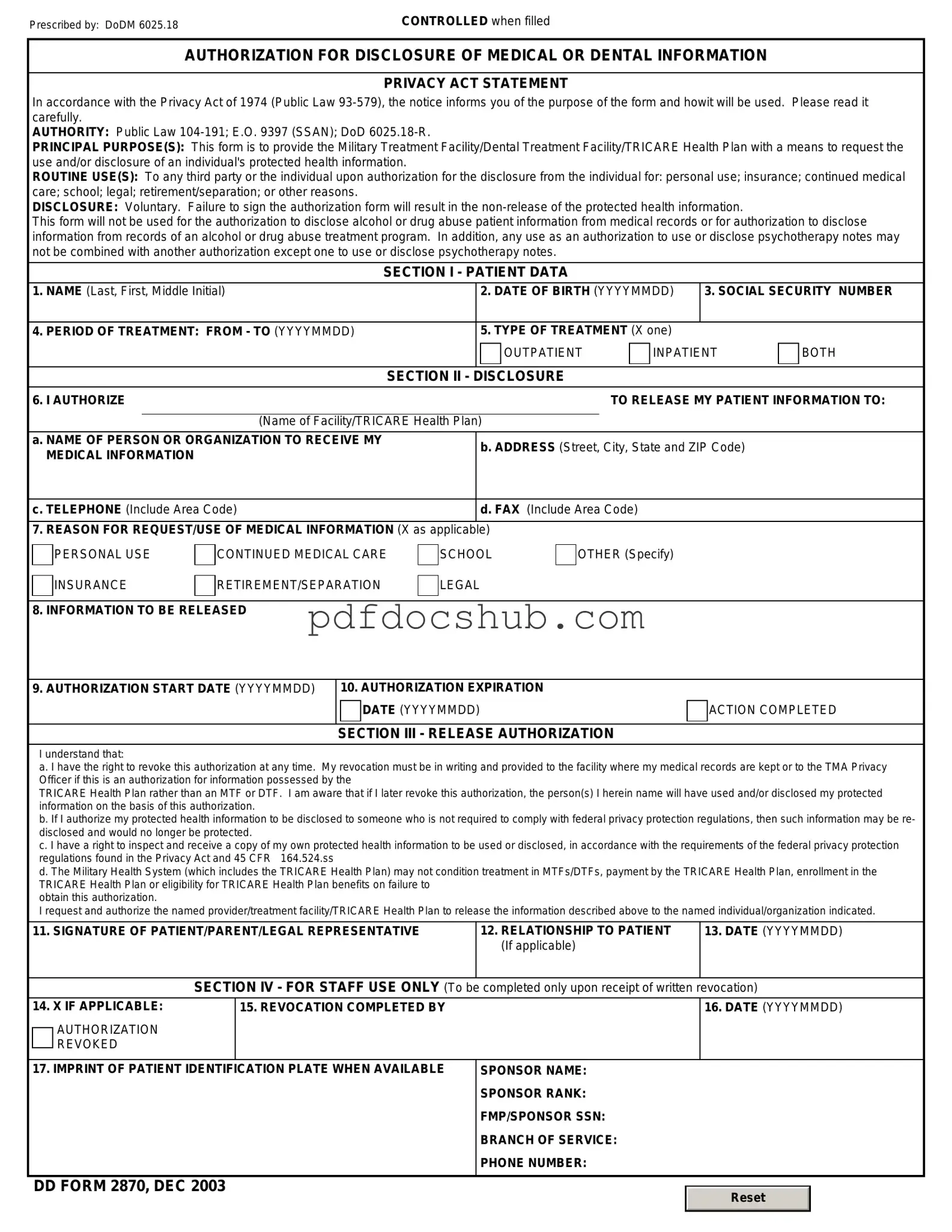 DD 2870 Template