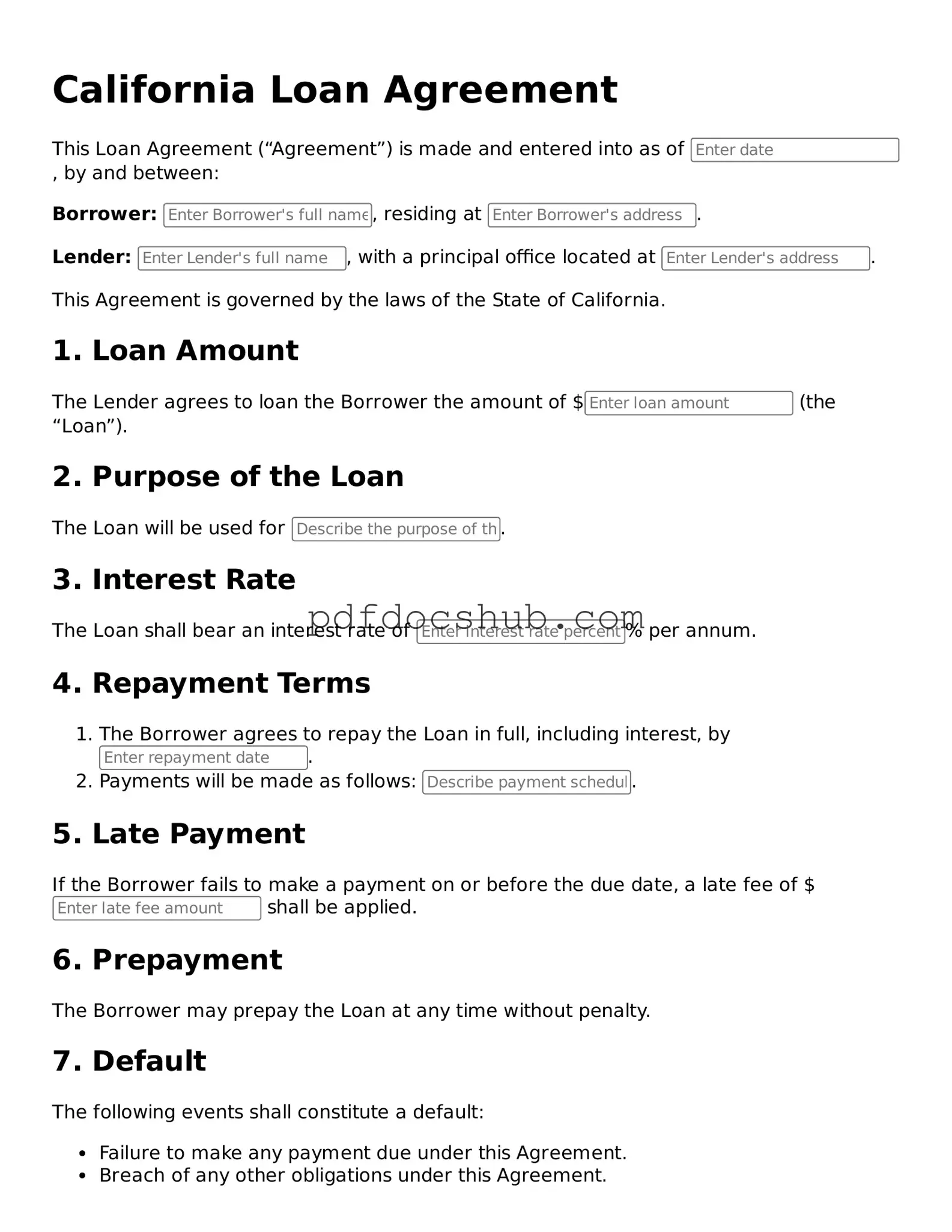 Attorney-Approved California Loan Agreement Form