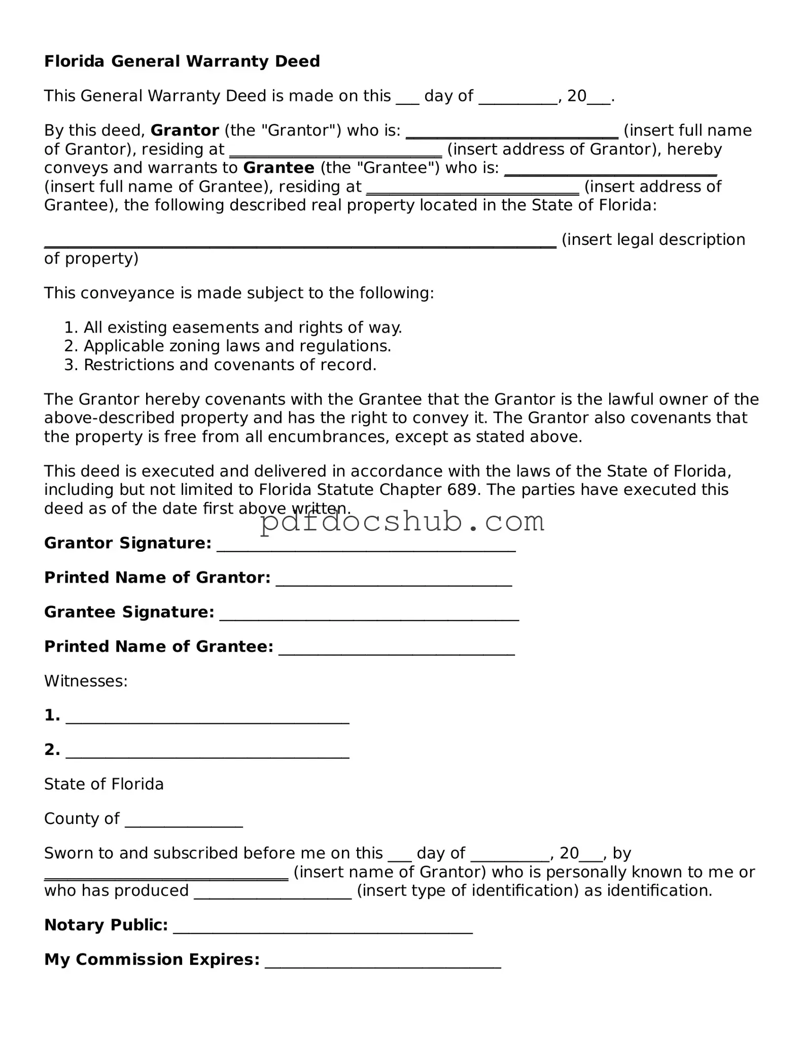 Attorney-Approved Florida Deed Form