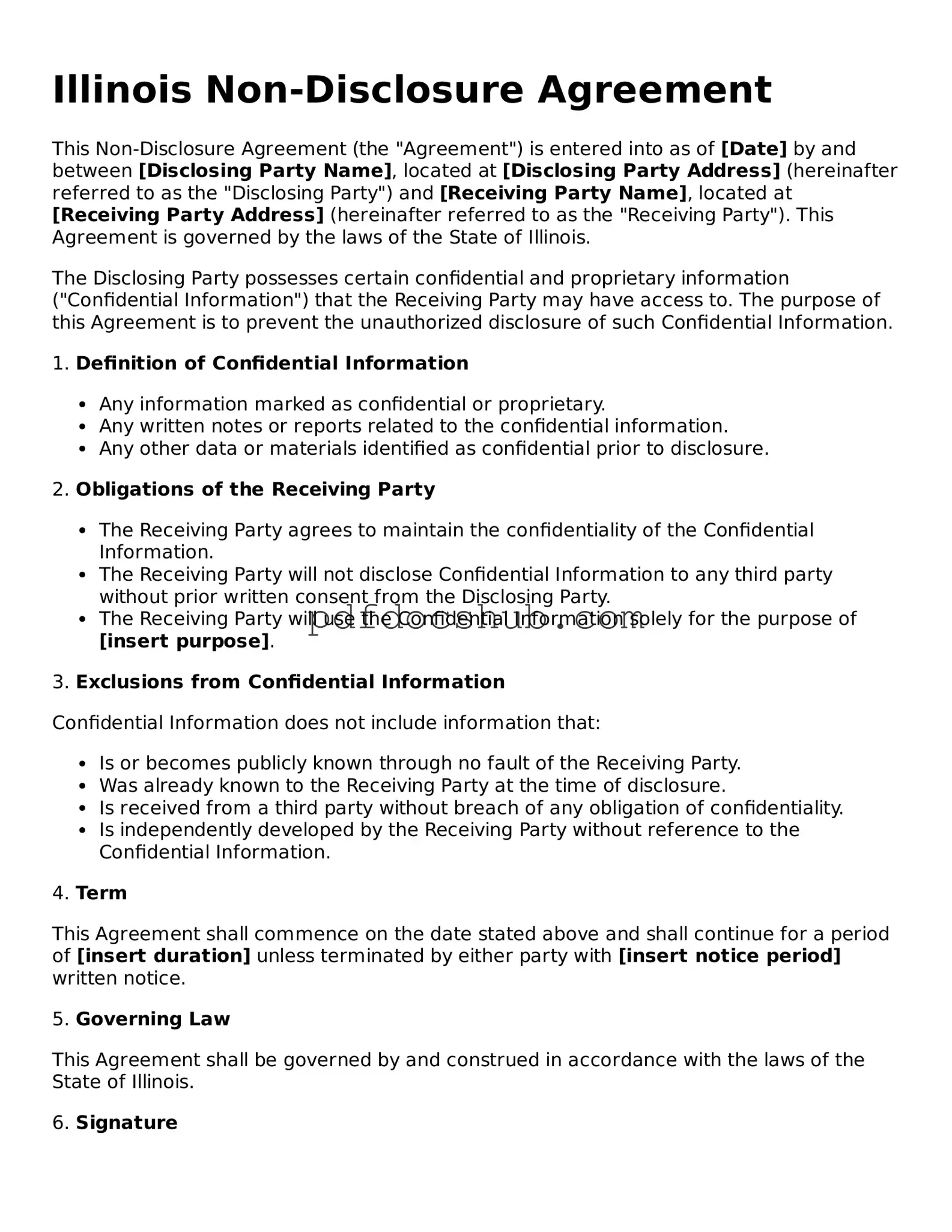 Attorney-Approved Illinois Non-disclosure Agreement Form