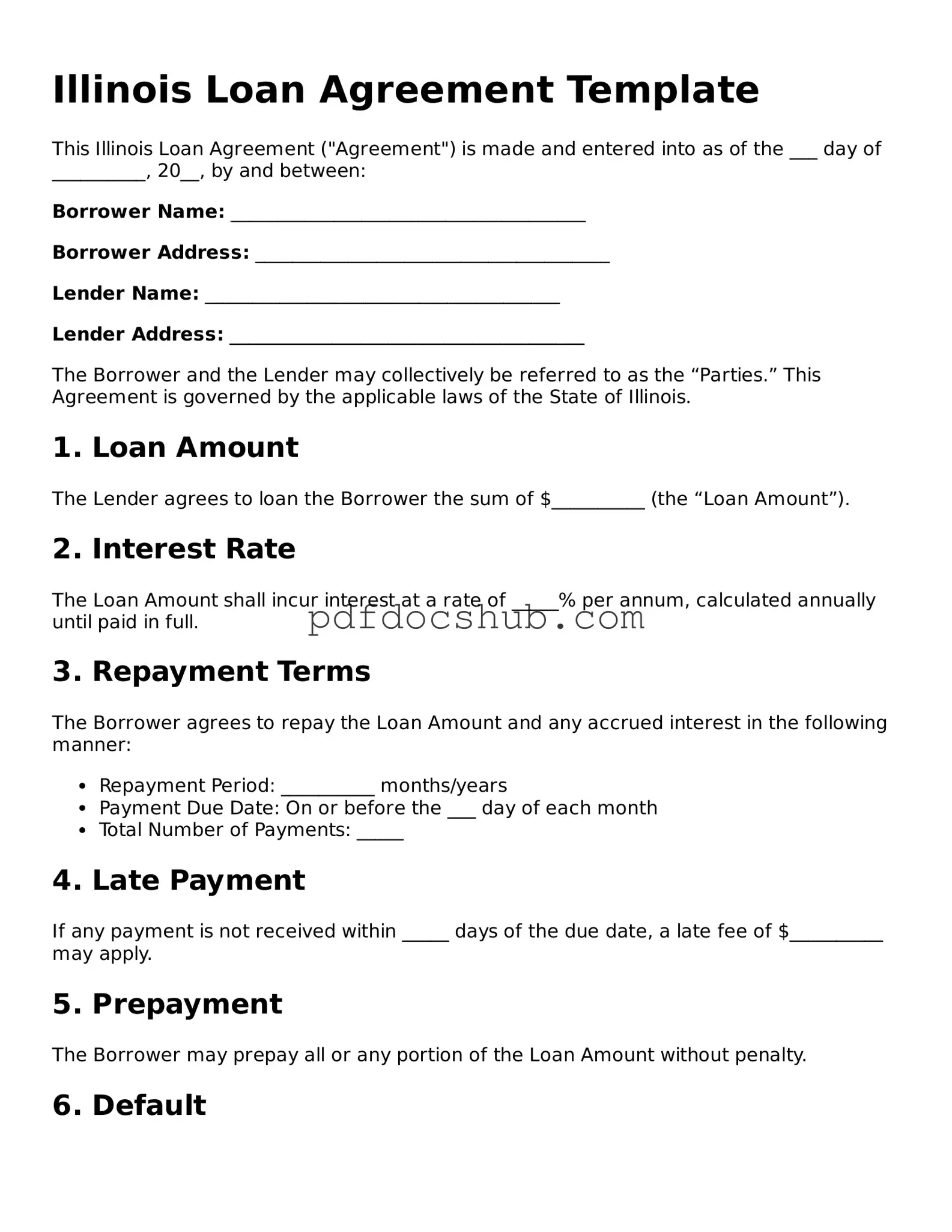 Attorney-Approved Illinois Loan Agreement Form