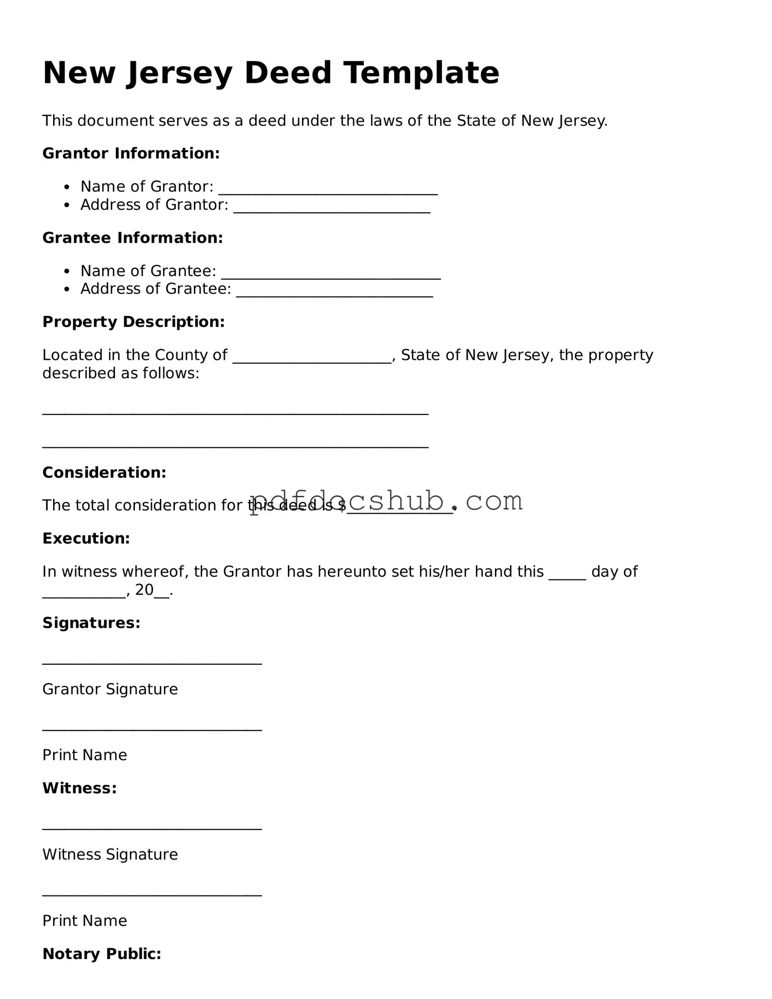 Attorney-Approved New Jersey Deed Form