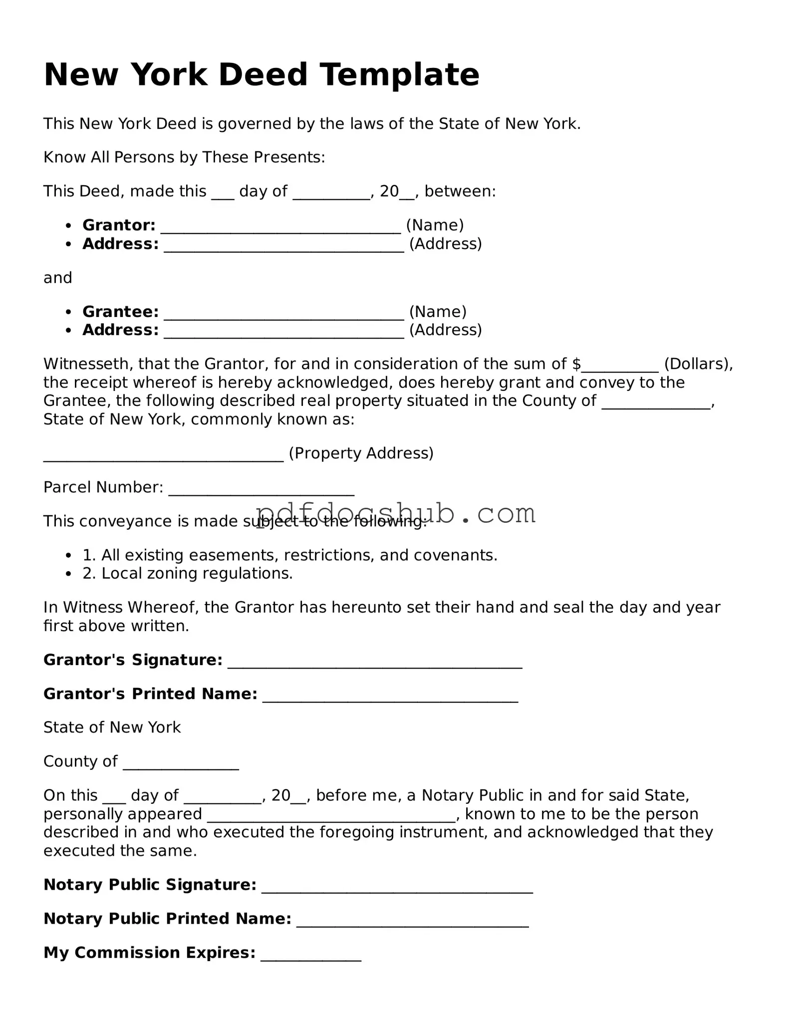 Attorney-Approved New York Deed Form