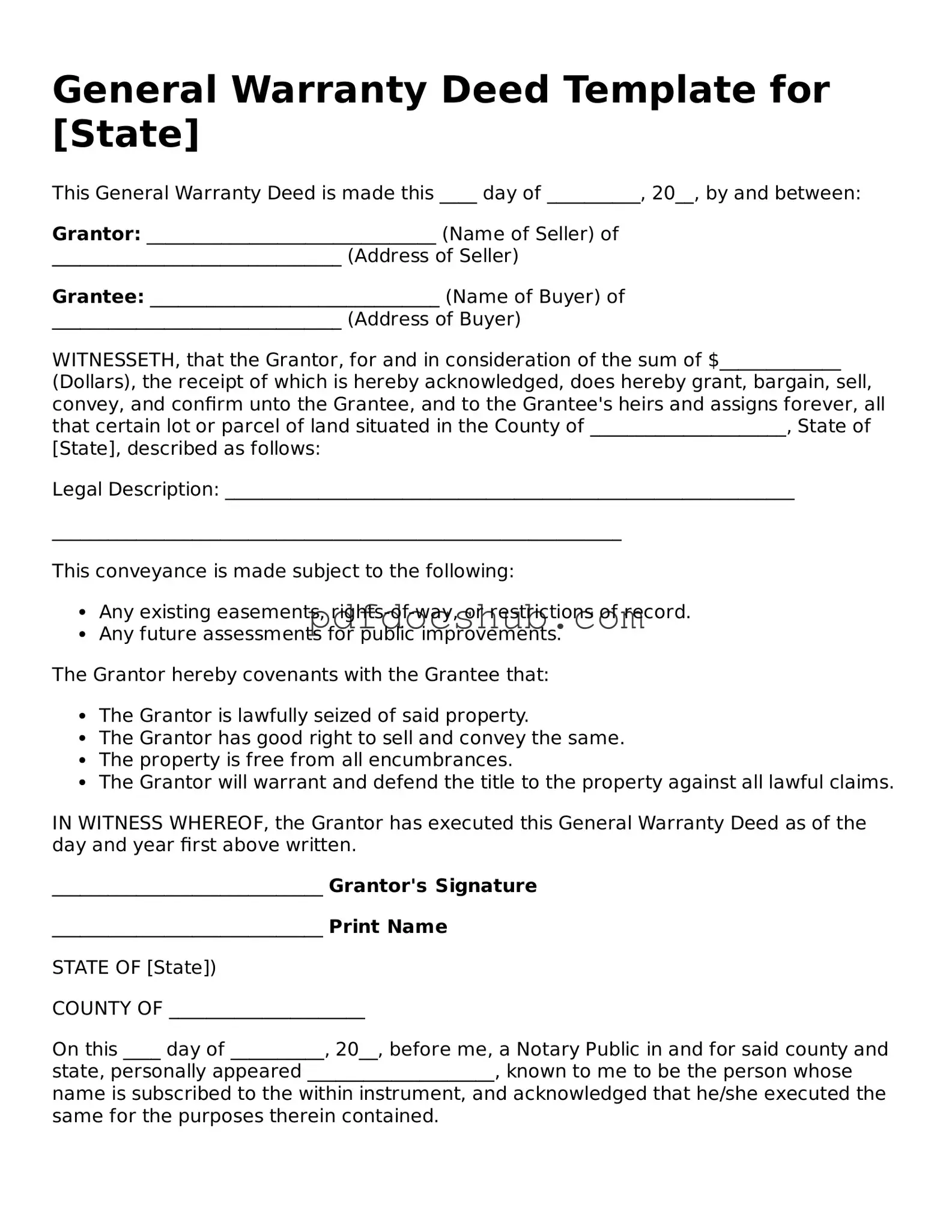 Legal Deed Template