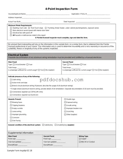4 Point Inspection Template