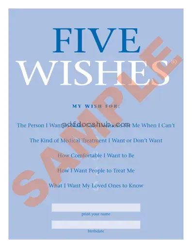 5 Wishes Document Template