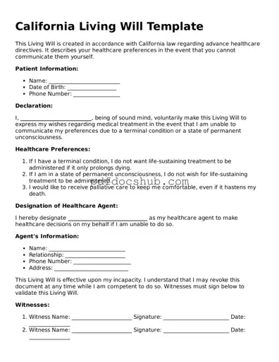 Attorney-Approved California Living Will Form