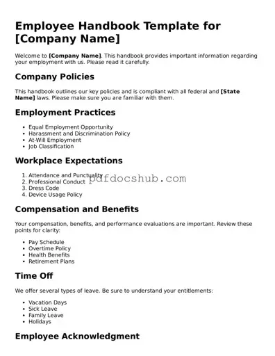 Legal Employee Handbook Template