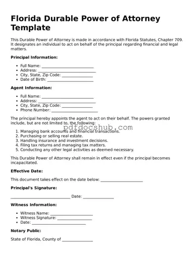 Attorney-Approved Florida Durable Power of Attorney Form