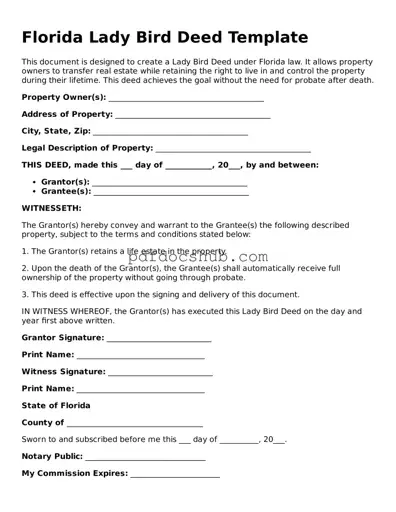Attorney-Approved Florida Lady Bird Deed Form