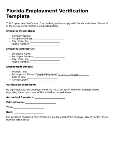 Attorney-Approved Florida Employment Verification Form