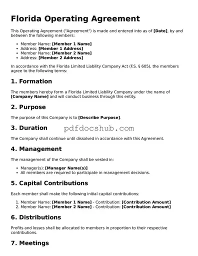 Attorney-Approved Florida Operating Agreement Form