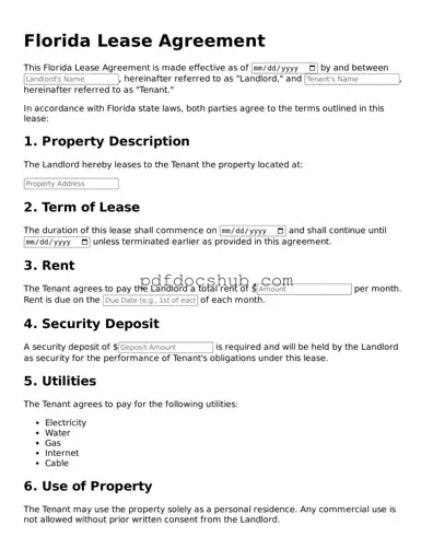 Attorney-Approved Florida Lease Agreement Form