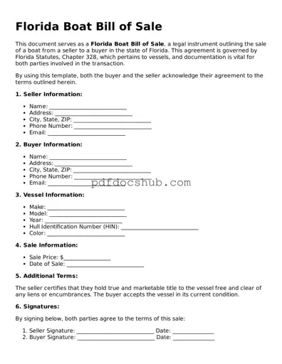 Attorney-Approved Florida Boat Bill of Sale Form