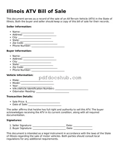 Attorney-Approved Illinois ATV Bill of Sale Form