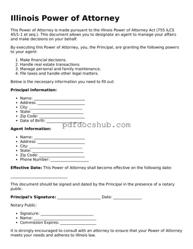 Attorney-Approved Illinois Power of Attorney Form