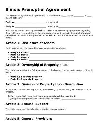 Attorney-Approved Illinois Prenuptial Agreement Form
