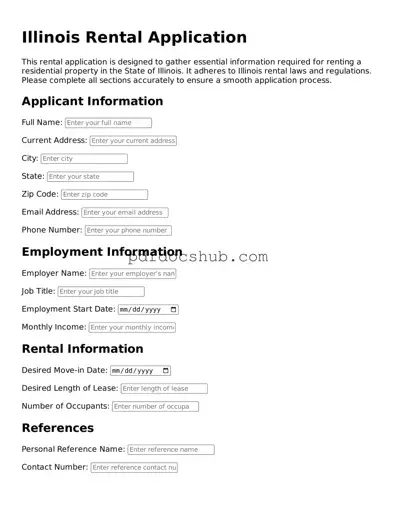 Attorney-Approved Illinois Rental Application Form