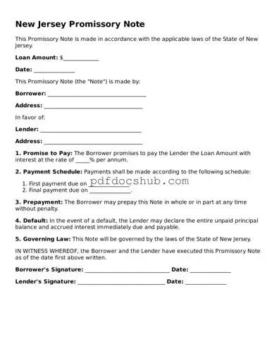 Attorney-Approved New Jersey Promissory Note Form