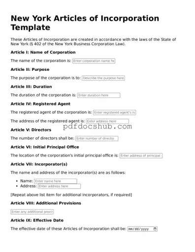 Attorney-Approved New York Articles of Incorporation Form