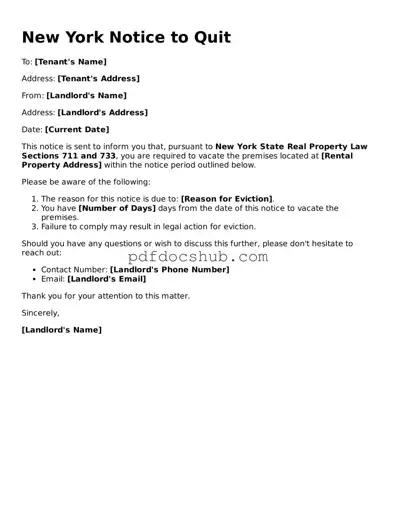 Attorney-Approved New York Notice to Quit Form