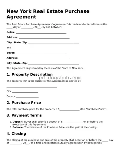 Attorney-Approved New York Real Estate Purchase Agreement Form
