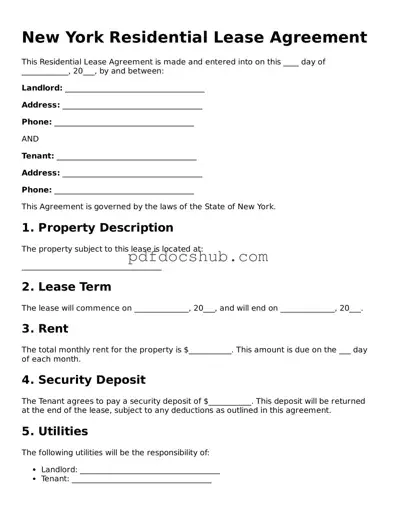 Attorney-Approved New York Residential Lease Agreement Form