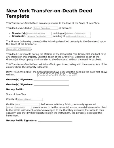 Attorney-Approved New York Transfer-on-Death Deed Form