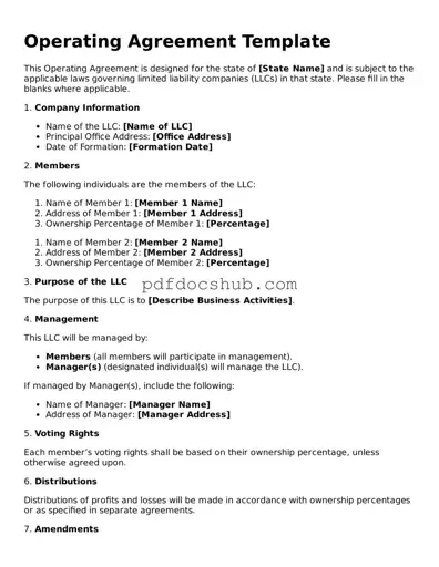 Legal Operating Agreement Template