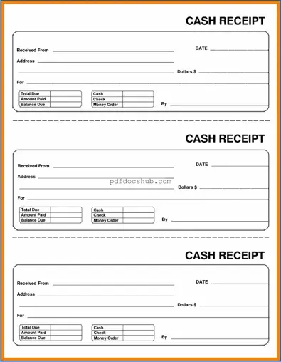 Cash Receipt Template
