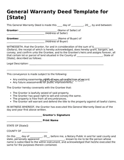 Legal Deed Template