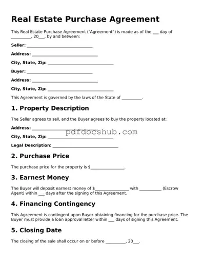 Legal Real Estate Purchase Agreement Template
