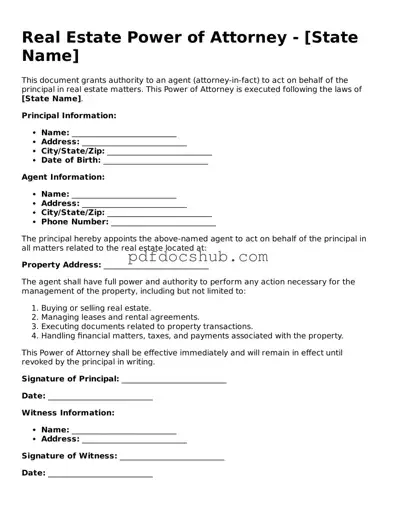 Legal Real Estate Power of Attorney Template