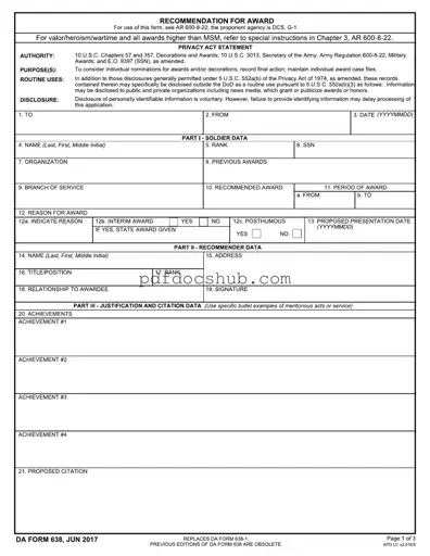 Da 638 Template