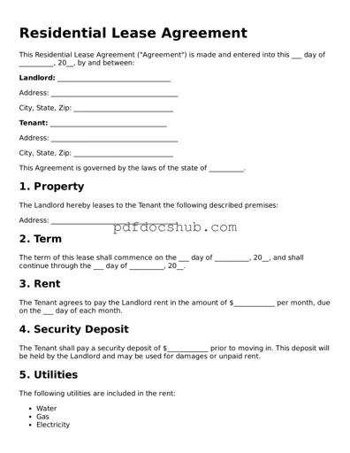Legal Residential Lease Agreement Template