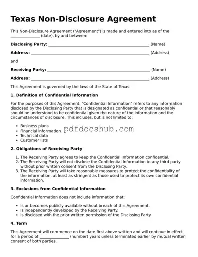 Attorney-Approved Texas Non-disclosure Agreement Form