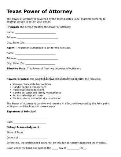 Attorney-Approved Texas Power of Attorney Form