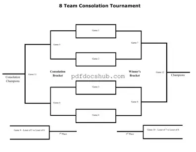 Tournament Consolation Bracket Template