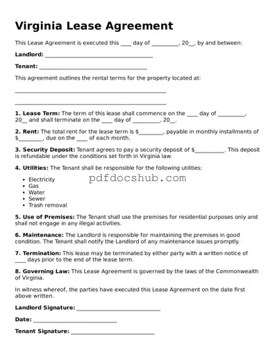 Attorney-Approved Virginia Lease Agreement Form