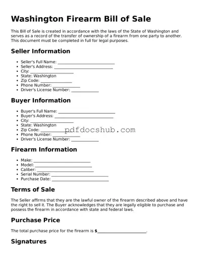 Attorney-Approved Washington Firearm Bill of Sale Form