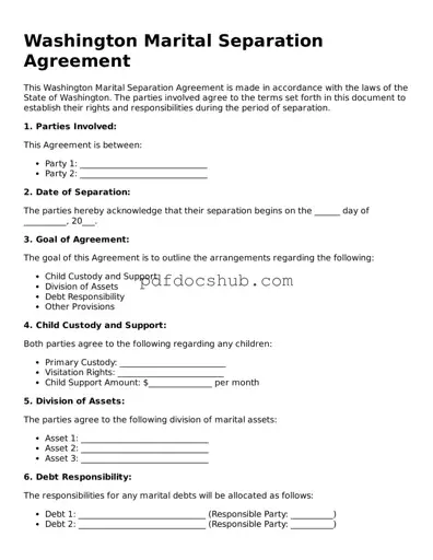 Attorney-Approved Washington Marital Separation Agreement Form