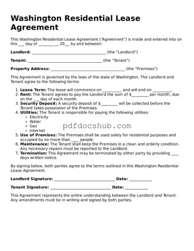 Attorney-Approved Washington Residential Lease Agreement Form