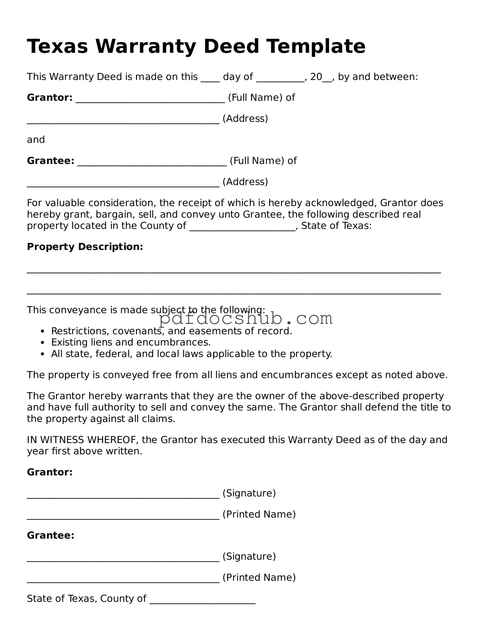Attorney-Approved Texas Deed Form